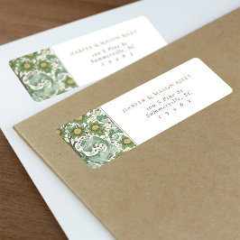 Vintag Orange grüne Rücksendeadresse