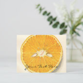 Vintag Orange Postkarte (Stehend Vorderseite)