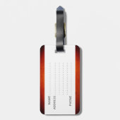 Vintag-orange-Weltkarte Gepäckanhänger (Rückseite vertikal)