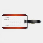 Vintag-orange-Weltkarte Gepäckanhänger (Rückseite horizontal)