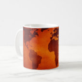 Vintag-orange-Weltkarte Kaffeetasse (Vorderseite Links)