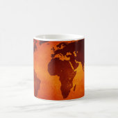 Vintag-orange-Weltkarte Kaffeetasse (Mittel)