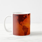 Vintag-orange-Weltkarte Kaffeetasse (Links)