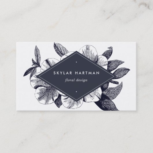 Vintag Orchid | Floral Visitenkarte (Vorderseite)