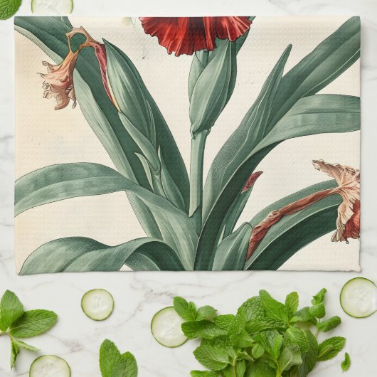 Vintag Orchid Geschirrtuch (Gefaltet)