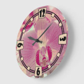 Vintag, orchid große wanduhr (Winkel)