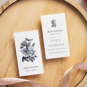 Vintag Orchid Vertikal Visitenkarte