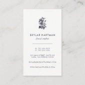 Vintag Orchid | Vertikal Visitenkarte (Rückseite)