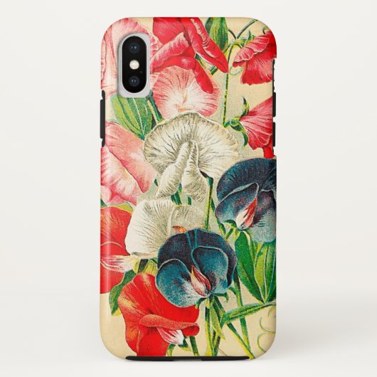 Vintag Orchideenfloral Case-Mate iPhone Hülle (Rückseite)