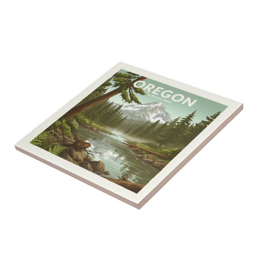 Vintag Oregon Fliese (Seite)