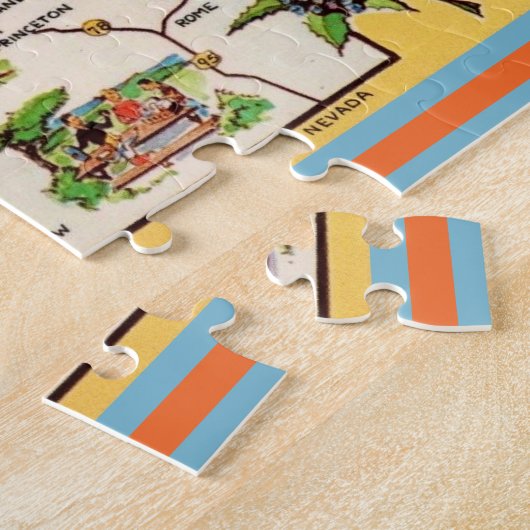 Vintag Oregon Map Jigsaw Puzzle (Seite)