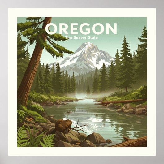 Vintag Oregon Poster (Vorne)