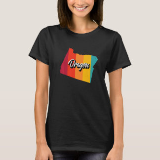 Vintag Oregon Retro 70er Stripes Oregon Us Staat T-Shirt