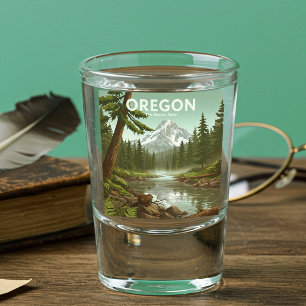 Vintag Oregon Schnapsglas