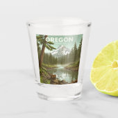 Vintag Oregon Schnapsglas (Vorderseite)