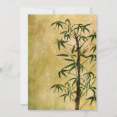 Vintag Oriental Bamboo 2 Wedding Einladung (Rückseite)