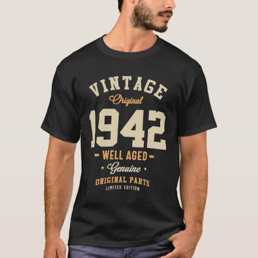 Vintag Original 1942 81. Geburtstag T-Shirt (Vorderseite)