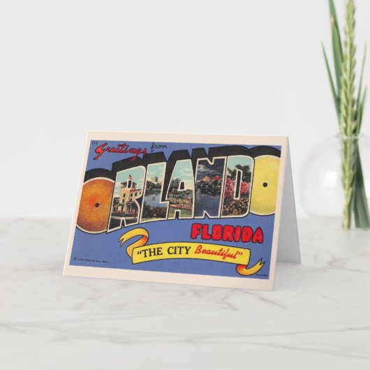 Vintag Orlando Florida Karte (Vorderseite)