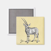 Vintag Oryx Magnet (Vorderseite/Rückseite)