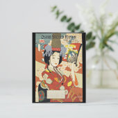 Vintag Osaka Japan Travel Poster Postkarte (Stehend Vorderseite)