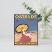Vintag Ostende Belgien Postkarte (Stehend Vorderseite)