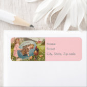 Vintag-Oster-Viktorianische Girl & Boy Pink (Insitu)