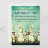 Vintag Osterfeiertag Einladung zur Eizelljagd (Vorderseite)