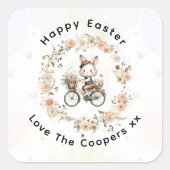 Vintag Ostergebirge Party Blumenstrauß Quadratischer Aufkleber (Vorderseite)