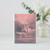 Vintag *Ostergel und -Lamm* Feiertagspostkarte (Stehend Vorderseite)