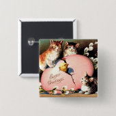 Vintag - Ostergruß Button (Vorne & Hinten)