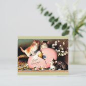 Vintag - Ostergruß Feiertagspostkarte (Stehend Vorderseite)