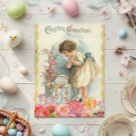 Vintag Ostergruß Frühlingsgrösse Blume Postkarte<br><div class="desc">Dieses Design kann personalisiert werden, indem Sie die Option zum Hinzufügen von Text anpassen auswählen. Kontaktieren Sie mich unter colorflowcreations@gmail.com , wenn Sie dieses Design für ein anderes Produkt haben möchten. Kaufen Sie meine originale abstrakte Acrylmalerei zum Verkauf unter www.etsy.com/shop/colorflowart. Sehen Sie mehr meiner Kreationen oder folgen Sie mir unter...</div>