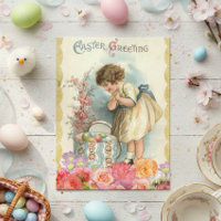 Vintag Ostergruß Frühlingsgrösse Blume