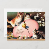 Vintag - Ostergruß Weihnachten Postkarte (Vorne/Hinten)