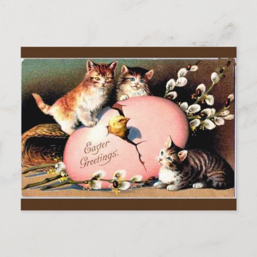 Vintag - Ostergruß Weihnachten Postkarte (Vorderseite)