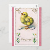 Vintag Ostergrüße Niedlich Frühlingskick Postkarte (Vorne/Hinten)