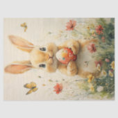 Vintag Osterhase Ei in Wildblumen Seidenpapier (Vorderseite)