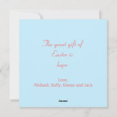 Vintag Osterhase Feiertagskarte (Rückseite)