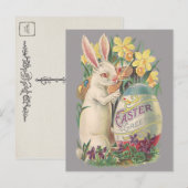 Vintag Osterhase Feiertagspostkarte (Vorne/Hinten)
