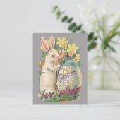 Vintag Osterhase Feiertagspostkarte (Stehend Vorderseite)