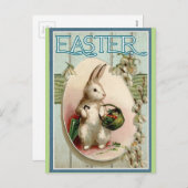 Vintag Osterhase Feiertagspostkarte (Vorne/Hinten)