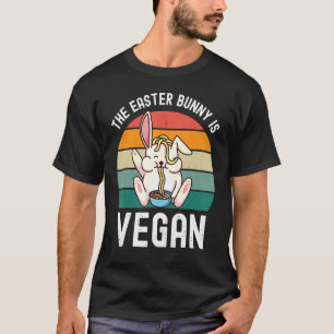 Vintag Osterhase ist Vegan Ostern Vegetari T-Shirt