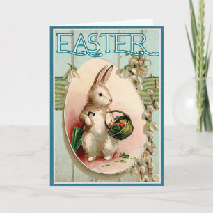 Vintag Osterhase Karte