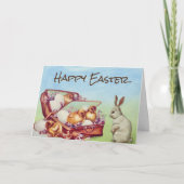 Vintag Osterhase Karte (Vorderseite)