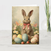 Vintag Osterhase Karte (Vorderseite)