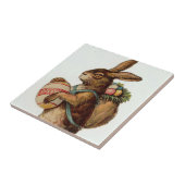 Vintag Osterhase mit Eiern Fliese (Seite)