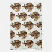 Vintag Osterhase mit Eiern Geschirrtuch (Vertikal)