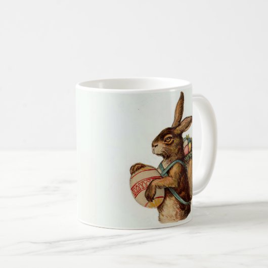 Vintag Osterhase mit Eiern Kaffeetasse (VorderseiteRechts)