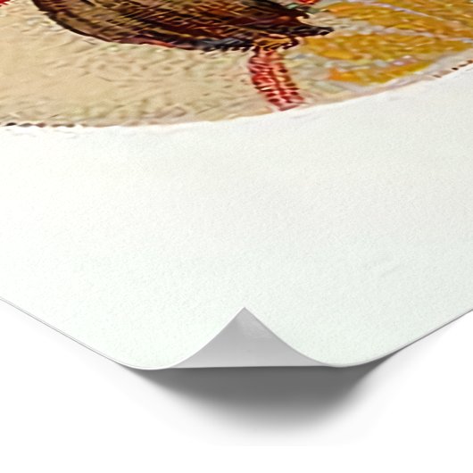 Vintag Osterhase mit Eiern Poster (Ecke)