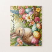 Vintag Osterhase mit Eiern Puzzle (Vertikal)